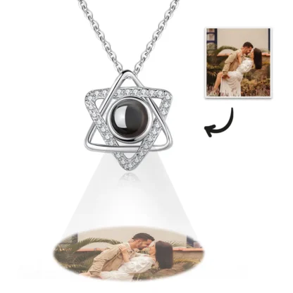 Your Moment - שרשרת מגן דוד יוקרתי 925 עם תמונה בהתאמה אישית - Image 3