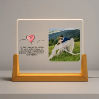 Personalized Photo Gift – Romantic Lamp with Dedication