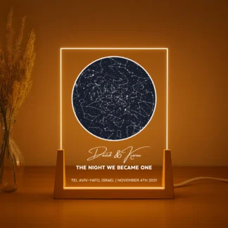 Personalized Star Map Lamp - Romantic Portrait Design with Photo