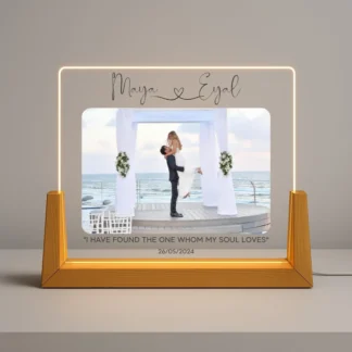 Personalized Romantic Lamp with Photo, Names, Date & Dedication