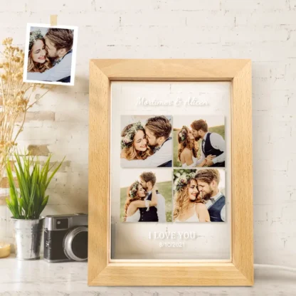 Personalized "I Love You" Framed Image with Date - Image 4